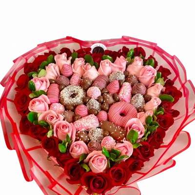 Double roses sweetheart bouquet