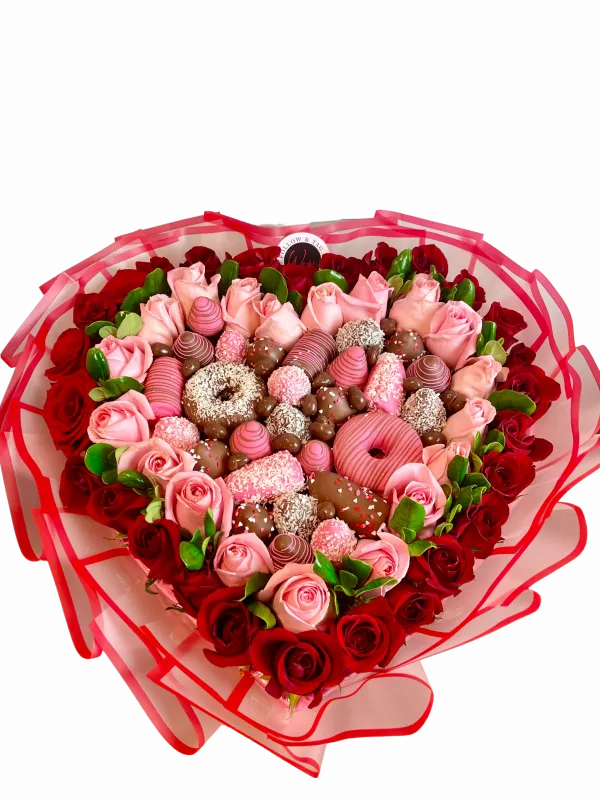 Double roses sweetheart bouquet