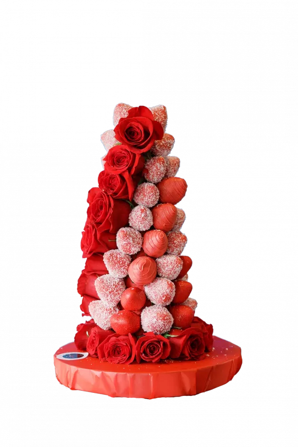 Chocolate Dipped Strawberry Tower