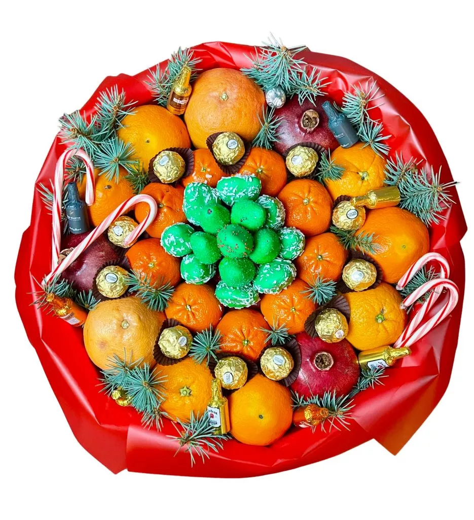 christmas fruit wreath