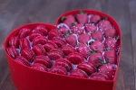 Homemade-style Valentine's treats with strawberry macarons in the Red Berry Box