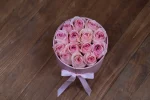 Pink Rose-Macaron Round Box ready to be gifted for a memorable Valentine's Day celebration