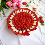 Ideal for those looking for something different, the "Tulips with Strawberry" bouquet offers a creative twist on traditional flower arrangements.